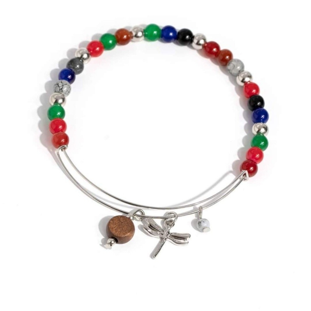 Colorful Beaded Bracelet with Charms A Need for BEADS Red Fashion Jewelry